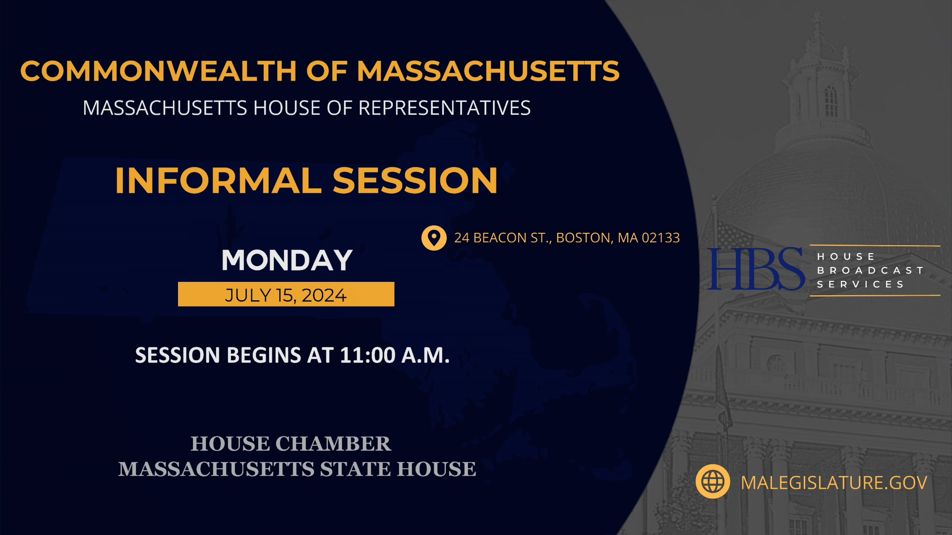 Thumbnail image for MA House of Representatives Informal Session: 7/15/2024
