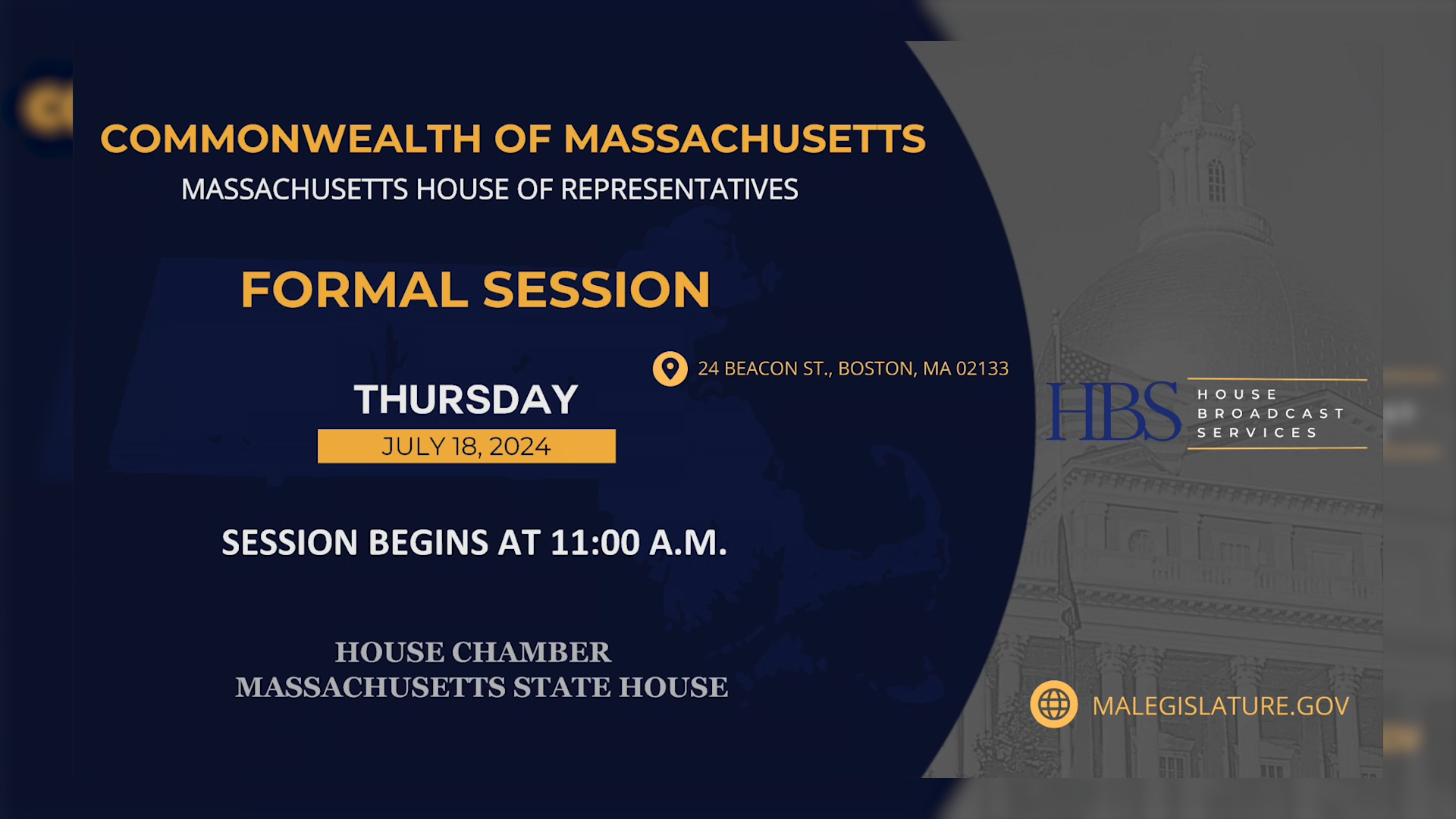 Thumbnail image for MA House of Representatives Formal Session: 7/18/2024
