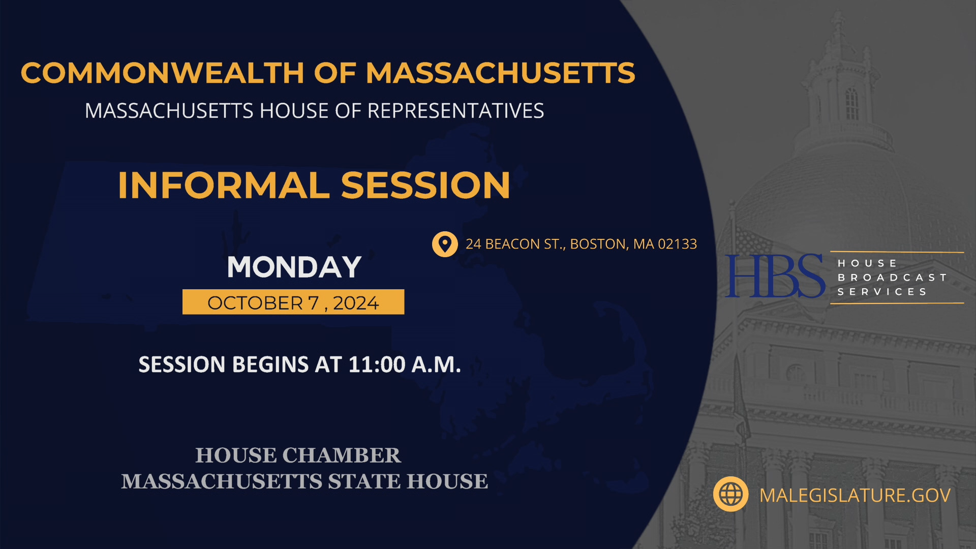 Thumbnail image for MA House of Representatives Informal Session: 10/7/2024