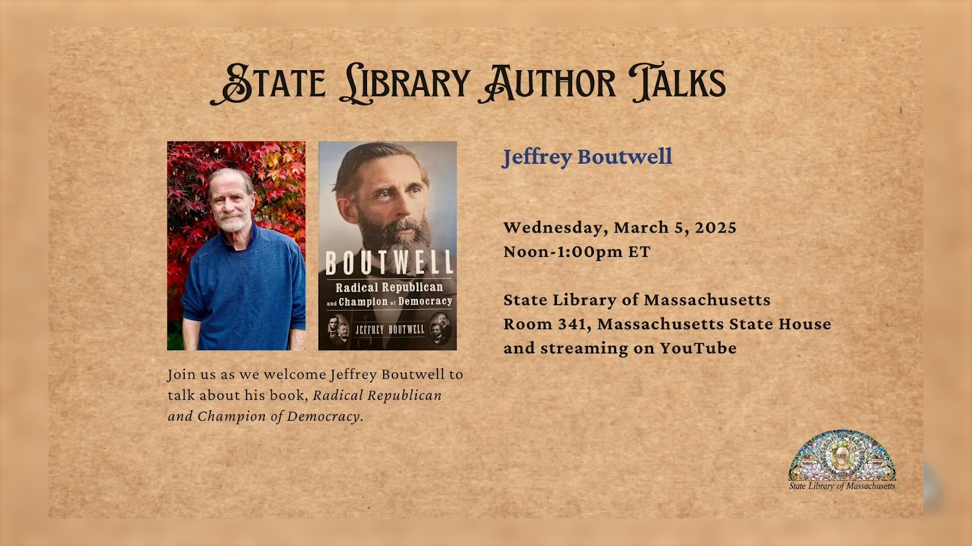 Thumbnail image for Jeffrey Boutwell | MA State Library Author Talk