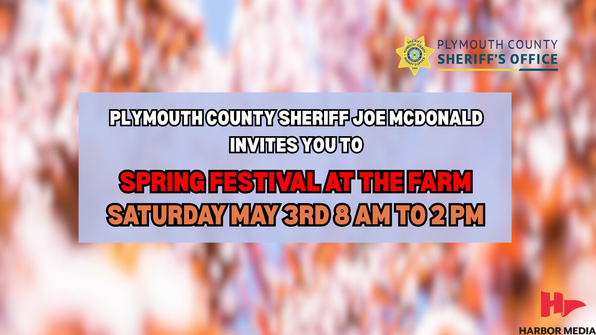 Thumbnail image for Plymouth County Sheriff Invites You to the Spring Festival at the Farm on 5/3/2025