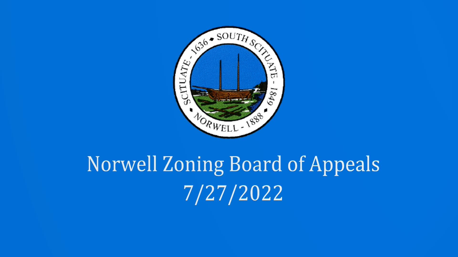 Thumbnail image for Norwell Zoning Board of Appeals 7/27/2022 LIVE