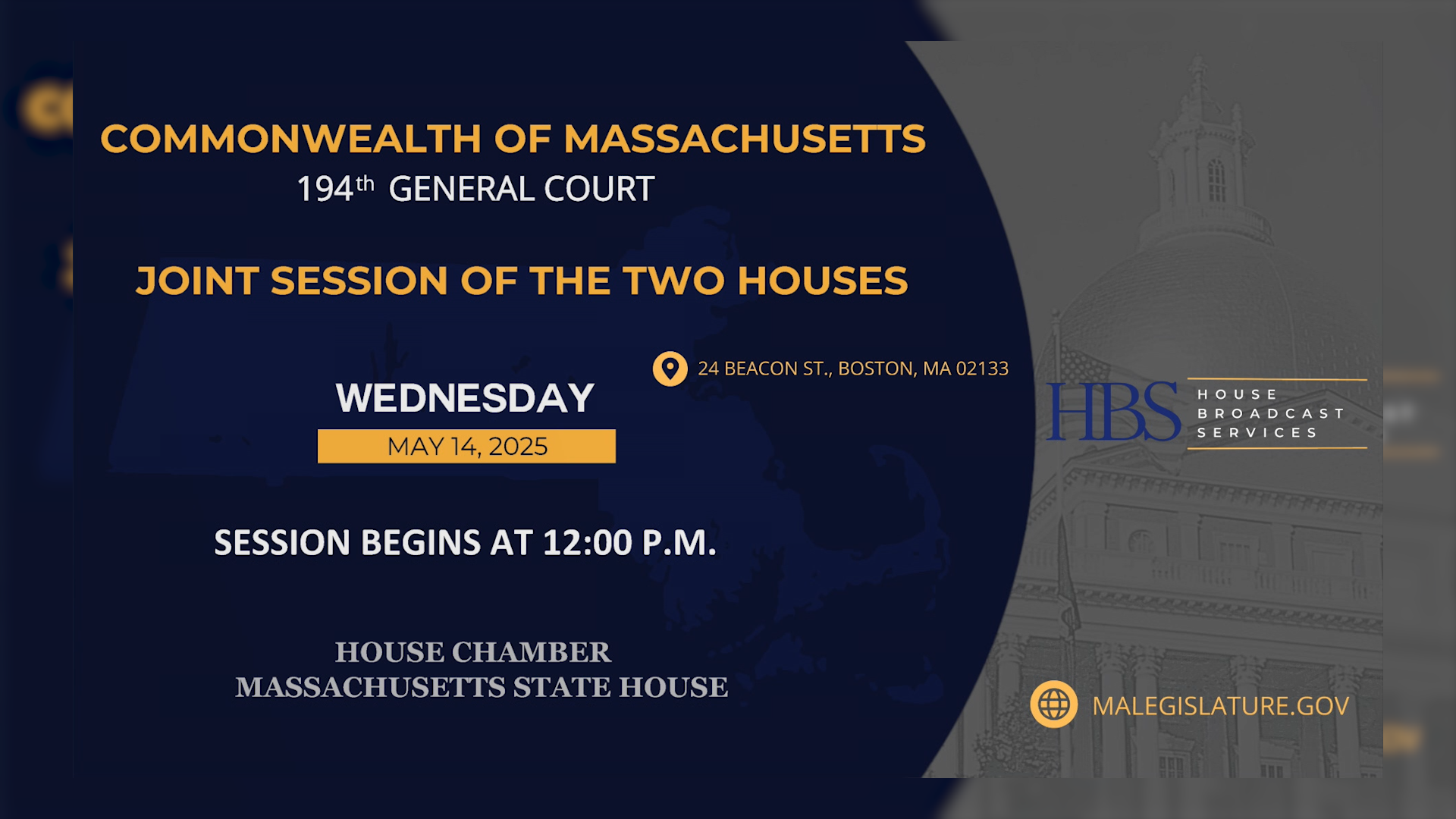 Thumbnail image for MA Joint Session of the Two Houses: 5/14/2025