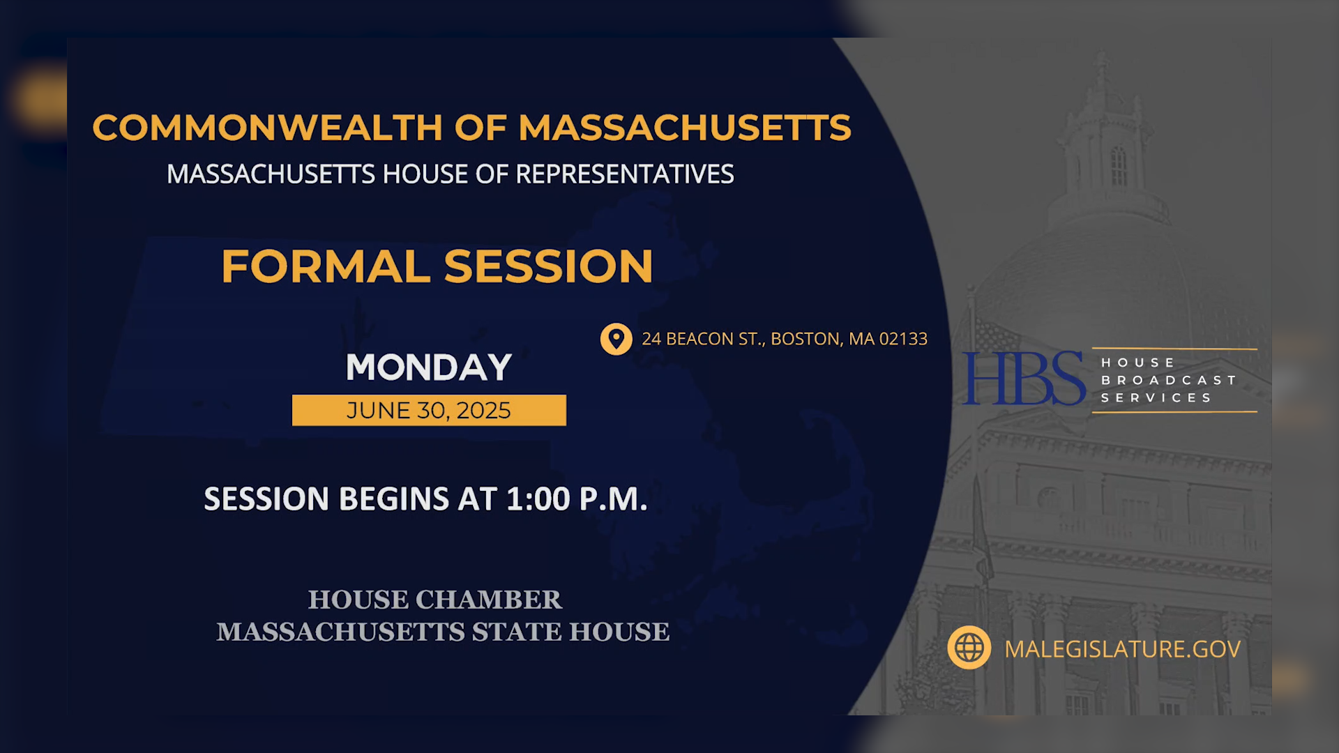 Thumbnail image for MA House of Representatives Formal Session: 6/30/2025