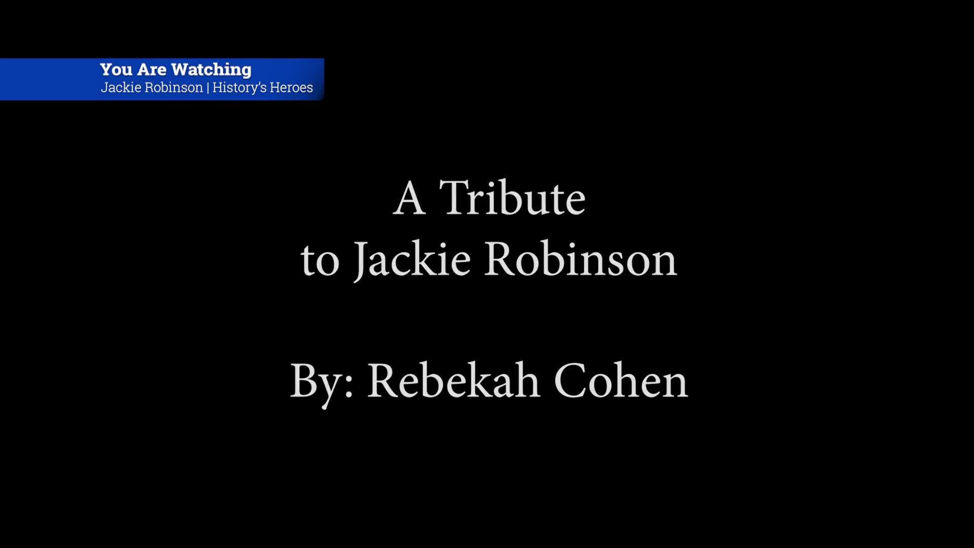 Thumbnail image for A Tribute to Jackie Robinson | History's Heroes