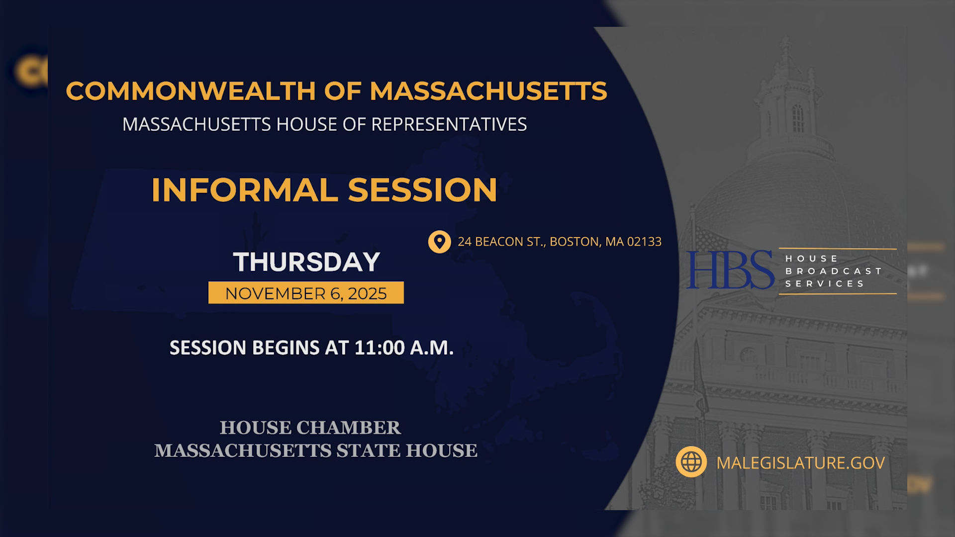 MA House of Representatives Informal Session: 11/6/2025