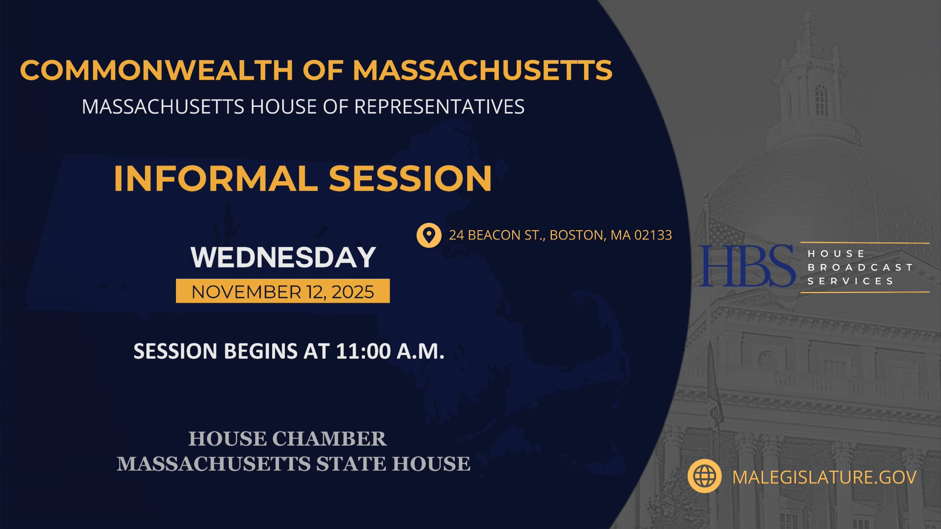 MA House of Representatives Informal Session: 11/12/2025