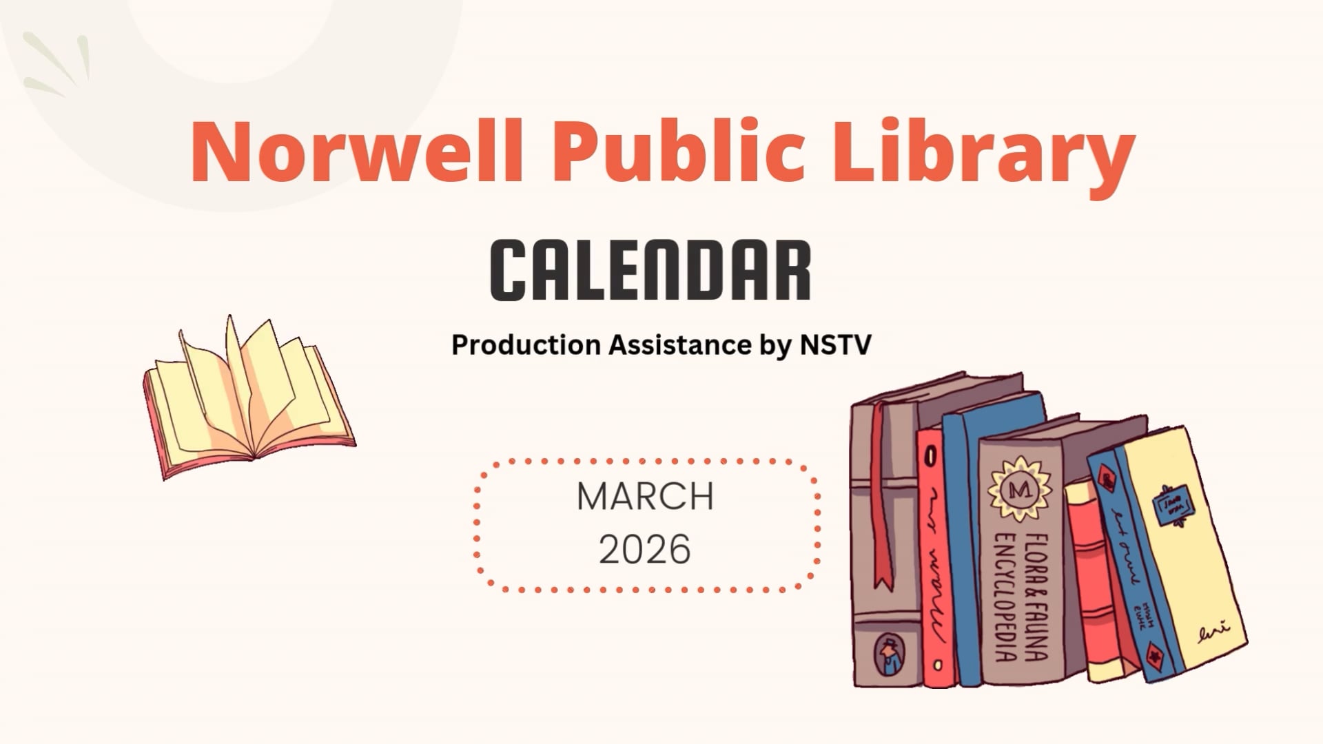 Thumbnail image for Norwell Public Library March 2026 Calendar