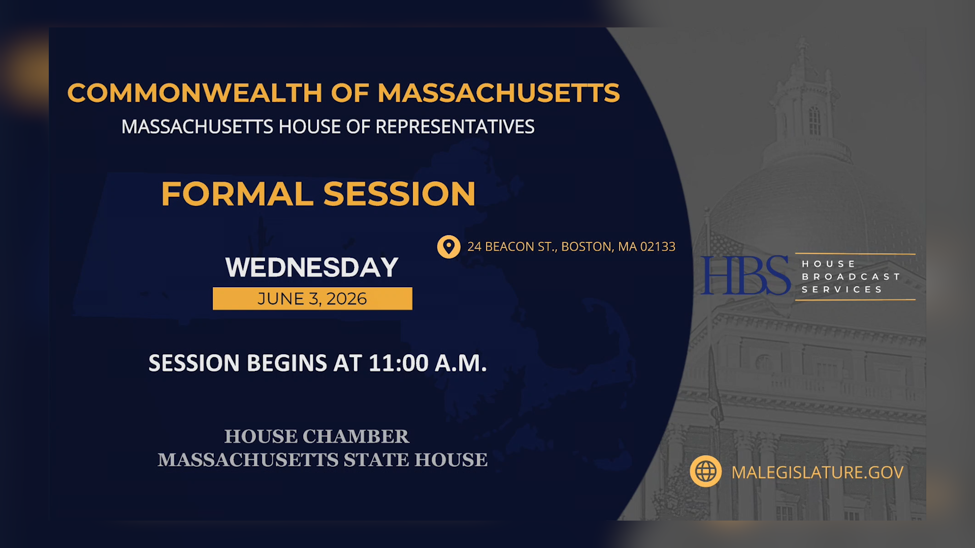 Thumbnail image for MA House of Representatives Formal Session: 6/3/2026