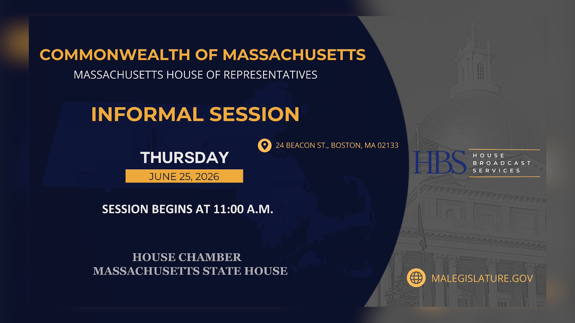 Thumbnail image for MA House of Representatives Informal Session: 6/25/2026