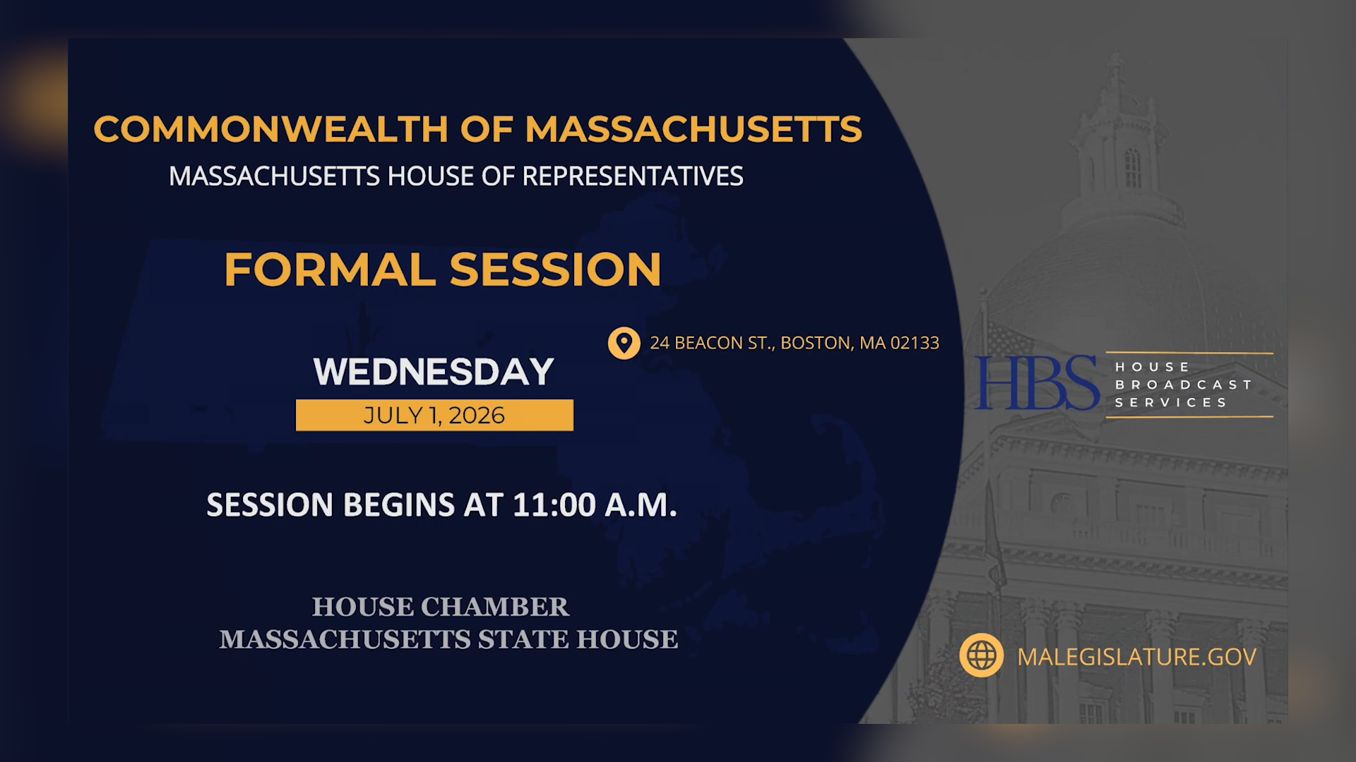 Thumbnail image for MA House of Representatives Formal Session: 7/1/2026
