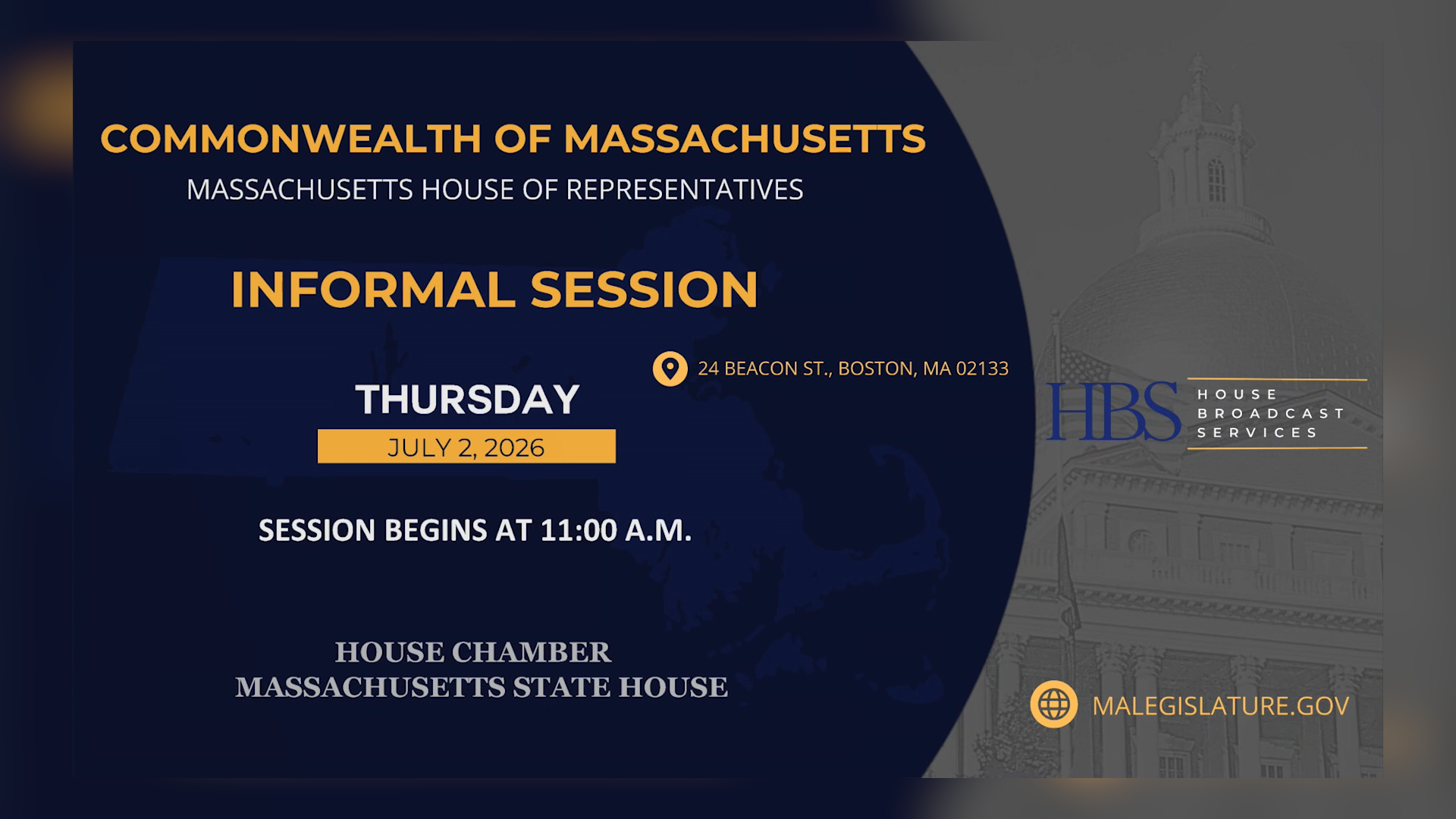 Thumbnail image for MA House of Representatives Informal Session: 7/2/2026