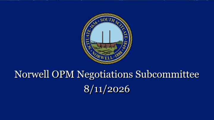 Thumbnail image for Norwell OPM Negotiations Subcommittee: 8/11/2026